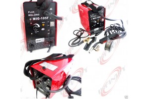  MIG 105 FLUX CORE WIRE MIG WELDING MACHINE 90AMP NO GAS WELDER w/Cooling Fans 